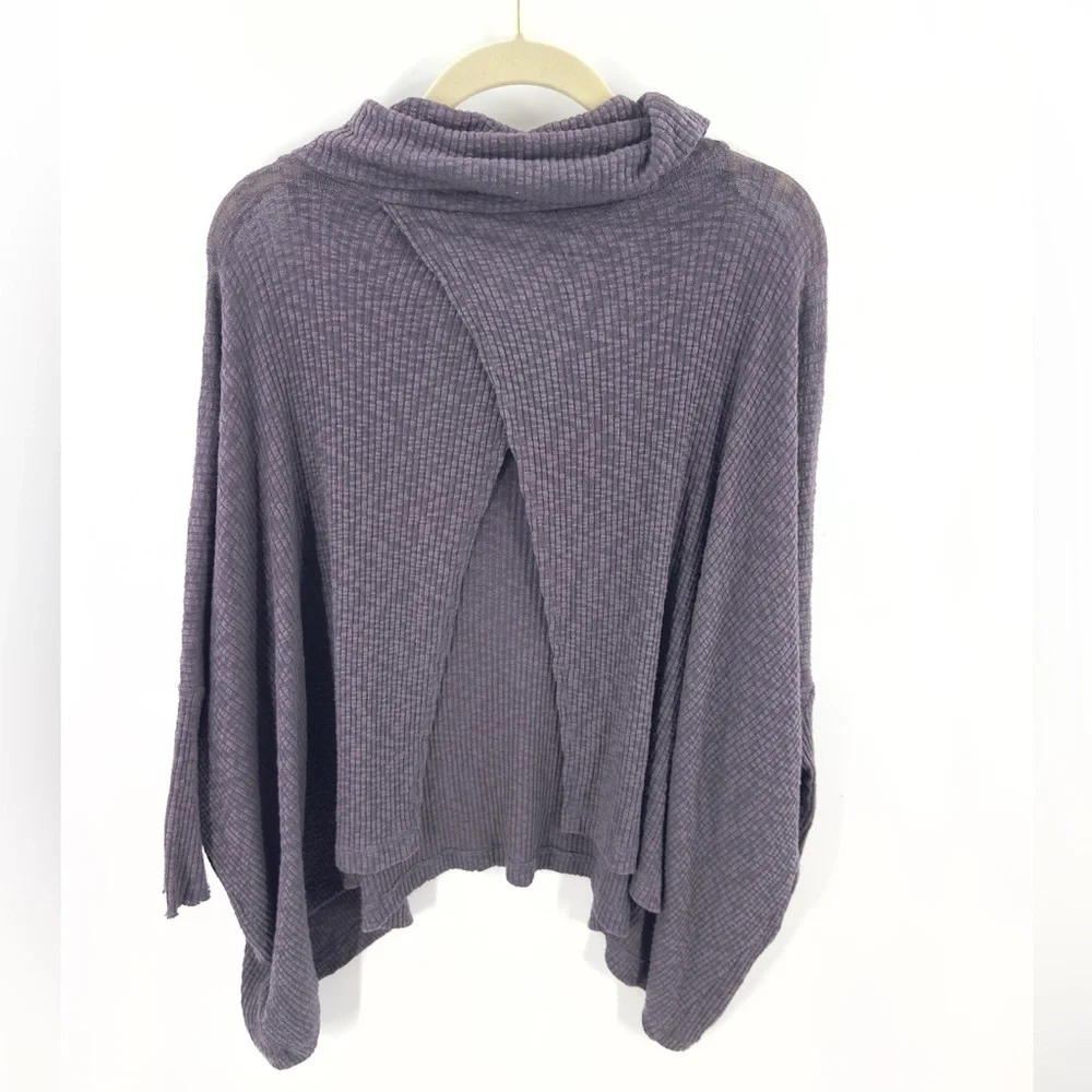 Free People Beach World Traveler Split Back Top Size XS Cowl Neck Boho Thermal - Picture 4 of 11